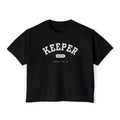 GKPR Keeper Varsity Boxy Cropped Tee, Black