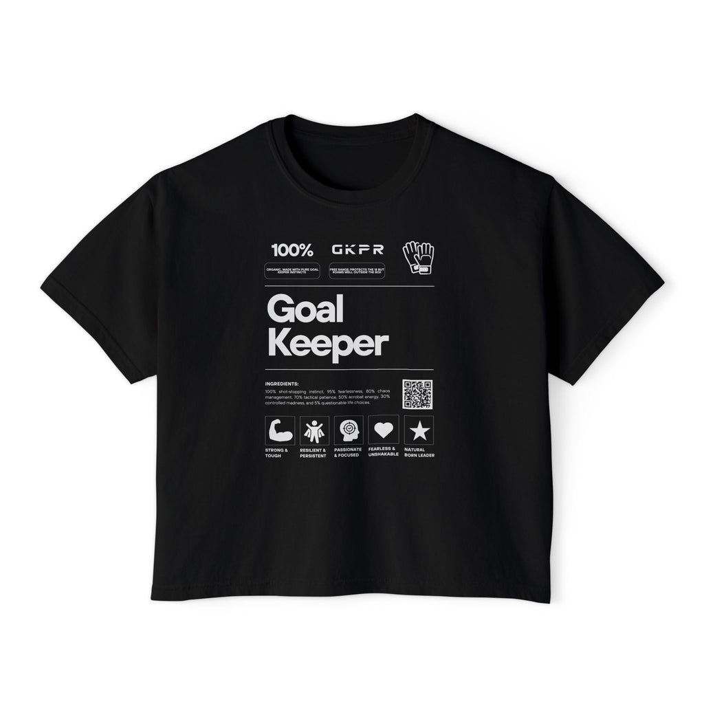 100% Goalkeeper Boxy Cropped Tee
