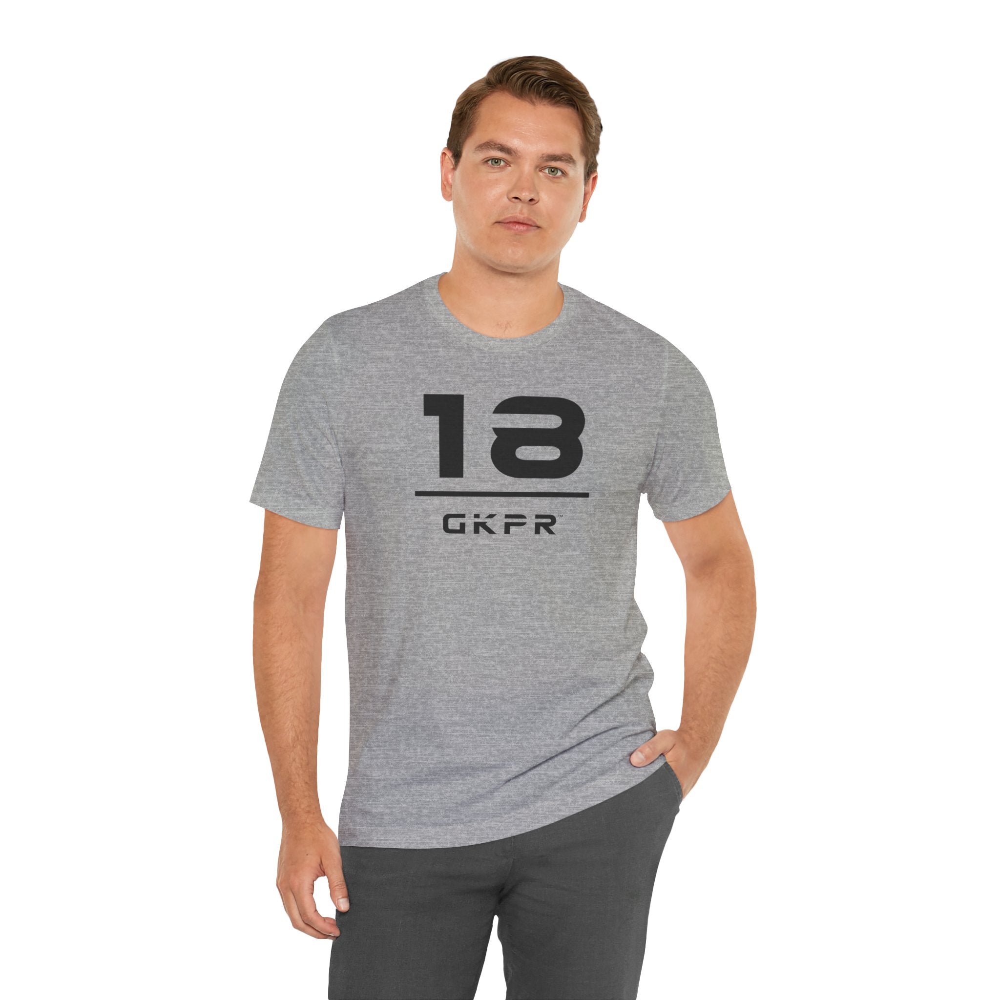 18 Stacked Tee, Heather