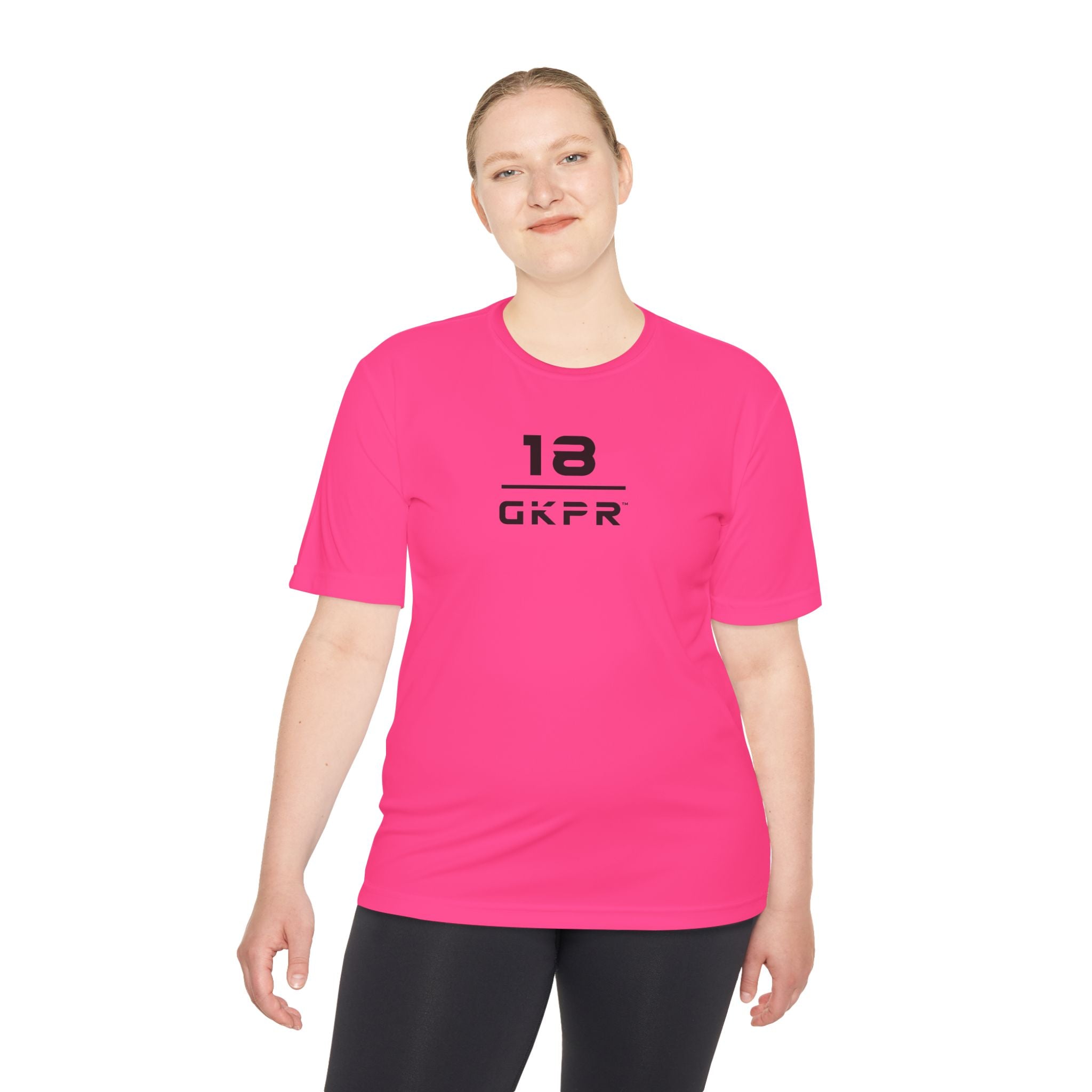 GKPR 18 Stacked Performance Tee, Neon Pink
