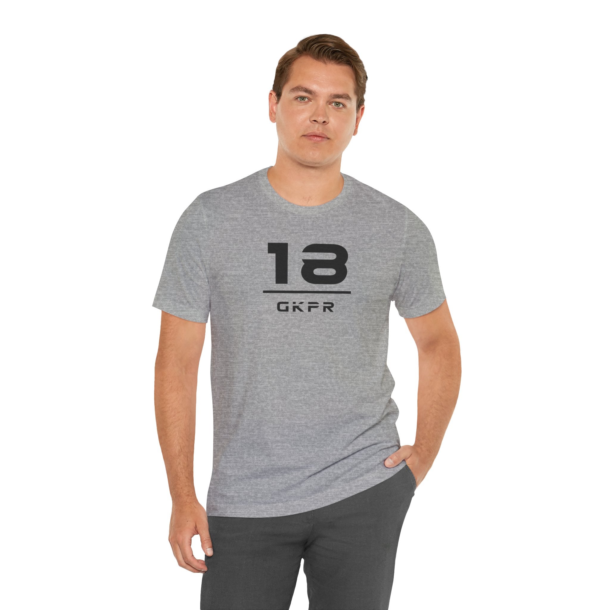 18 Stacked Tee, Heather