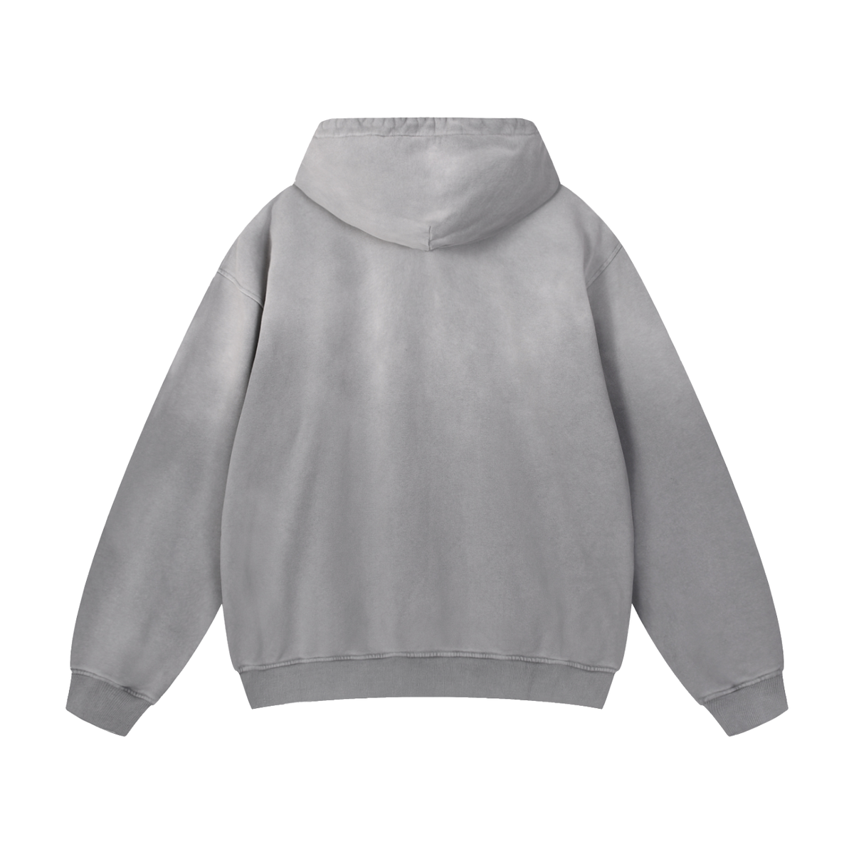 GKPR Heavyweight Sunfade Oversized Hoodie, Small Logo, Gray